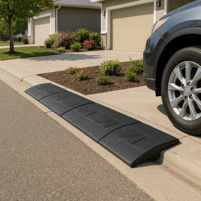 Bumpy Curb Bridjit Curb Ramp: The Solution to Driveway Bumps