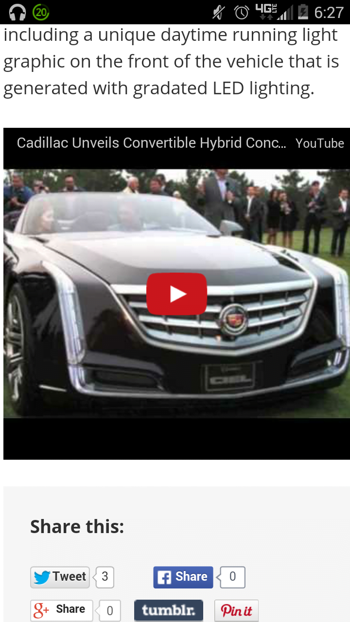 Cadillac ciel prototype plugin hybrid ev