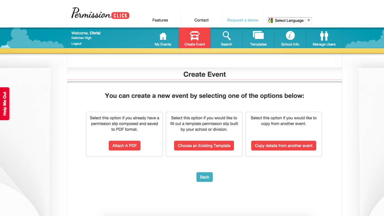 screen shot Permission click permission slips saving paper