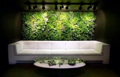 vertical green living gardens. artificial plant walls