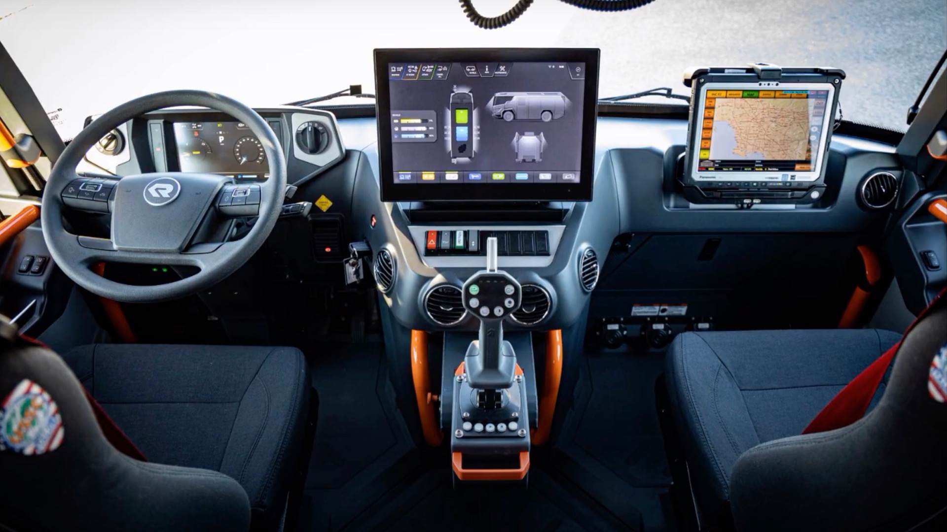 inside the fire truck