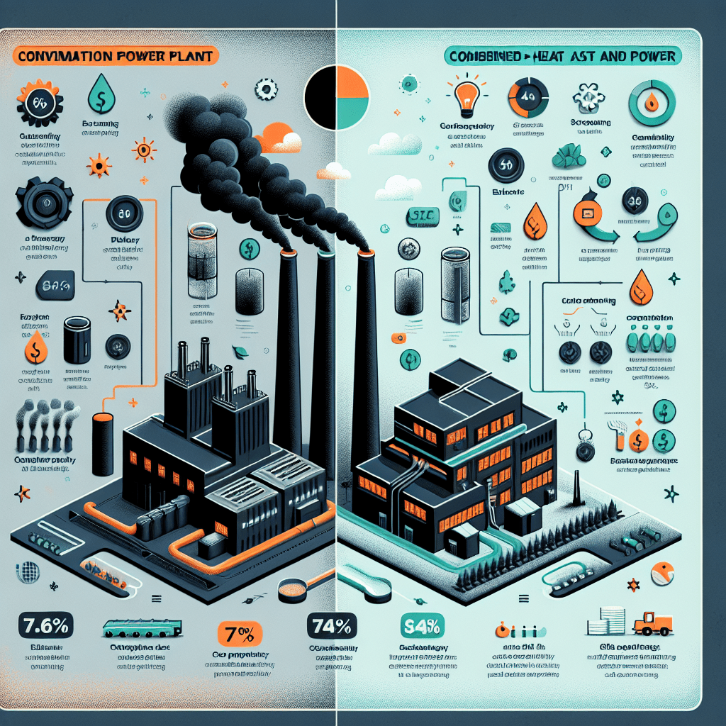 The generated image powerfully illustrates the transformative impact of Combined Heat and Power (CHP) systems, perfectly capturing the essence of the Energy Star CHP Award winners' achievements. On the left side, we see a traditional power plant, its smokestacks billowing dark emissions into a hazy sky. This represents the old way of energy production - inefficient and environmentally costly. Wasted heat rises from cooling towers, symbolizing the energy losses in conventional systems. In stark contrast, the right side showcases a modern CHP facility. The difference is striking - not just in appearance, but in its entire operational philosophy. Here, we see a sleek, compact plant with minimal emissions. Steam rises, but it's being channeled and utilized rather than wasted. Key visual elements highlight the benefits of CHP technology: Efficiency Meter: A prominent dial shows "76% efficiency," underscoring the remarkable performance of these systems compared to traditional power generation. Cost Savings: A "$4 million saved" icon emphasizes the significant economic benefits, mirroring the real-world savings achieved by award winners like the National Institutes of Health. Emissions Reduction: The transition from dark, polluted air on the left to clear skies on the right visually represents the massive cut in carbon emissions - over 51,000 tons annually for some facilities. Energy Flow Diagram: Simplified arrows show how CHP systems efficiently use heat for multiple purposes, unlike the wasteful single-use approach of conventional plants. Green Technology Symbols: Solar panels and wind turbines in the background of the CHP side suggest its compatibility with other renewable energy sources. The image's color scheme transitions from somber greys and browns on the left to vibrant greens and blues on the right, reinforcing the positive environmental impact of CHP technology. This visual representation effectively communicates the core benefits of CHP systems recognized by the Energy Star awards: Superior Energy Efficiency: The stark contrast in plant designs highlights how CHP maximizes energy use. Significant Cost Savings: The prominent "$4 million saved" figure drives home the economic advantages. Environmental Benefits: The clearer skies and greener landscape on the CHP side emphasize reduced emissions and ecological impact. Technological Innovation: The modern design of the CHP plant showcases the cutting-edge nature of this technology. As a green living enthusiast, I'm thrilled to see this visual representation of CHP technology. It's a powerful reminder of how innovative approaches to energy production can yield tremendous benefits for both our environment and our economy. The Energy Star CHP Award winners are leading the charge towards a more sustainable future, proving that with the right technology and commitment, we can dramatically reduce our carbon footprint while also cutting costs. This image serves as an inspiring snapshot of the future of energy production. It's a future where efficiency reigns supreme, where every bit of energy is put to good use, and where our power plants work in harmony with the environment rather than against it. As we continue to face the challenges of climate change and resource scarcity, solutions like CHP offer a beacon of hope - and a roadmap to a cleaner, greener, and more prosperous world.
